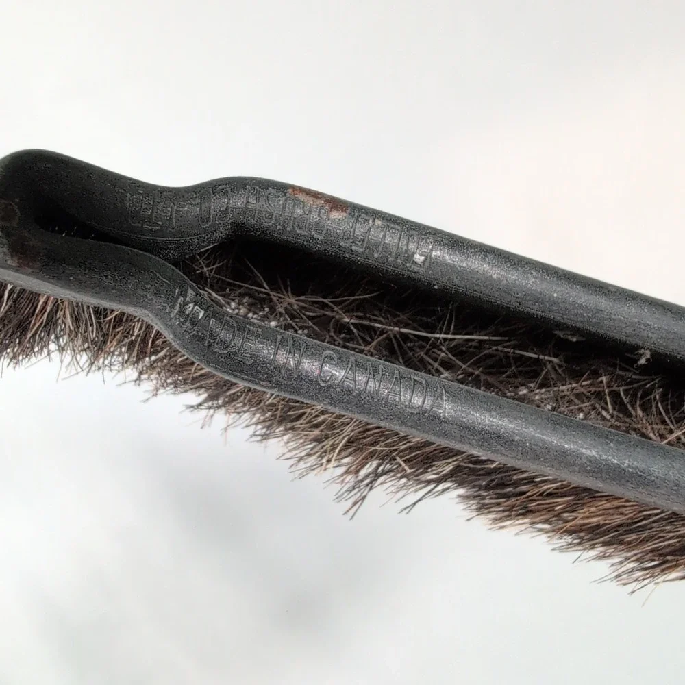 Early Drafting ANTIQUE wooden horse hair BRUSH with WOODEN HANDLE